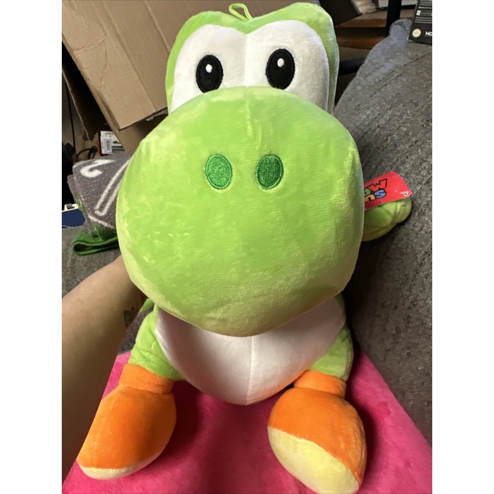Yoshi Super Mario Nintendo Jumbo Plush 22 Inch Large 2021 New With‎ Tags